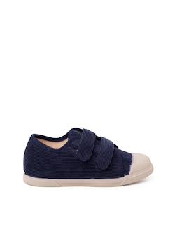 Chaussures-Chaussures fille 23-38-Baskets en velours côtelé avec bout en caoutchouc et double fermeture