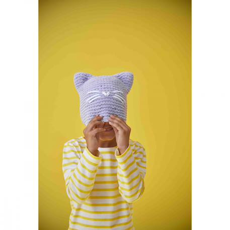 Bonnet à tricoter petit chat MULTICOLORE 2 - vertbaudet enfant 