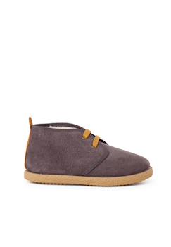 Chaussures-Bottines doublées en suède de mouton avec bande arrière