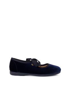 Chaussures-Chaussures babies velours avec nœud gros-grain filles