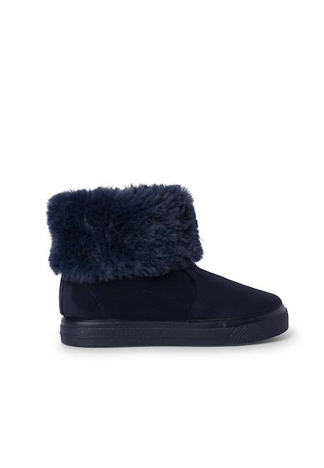 Bottes à col roulé en fourrure pour fille Bleu marine+Gris+Rose+Taupe 1 - vertbaudet enfant 
