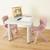 Table enfant avec 2 chaises Bleu clair et gris+Gris+Rose et gris+Vert 16 - vertbaudet enfant 