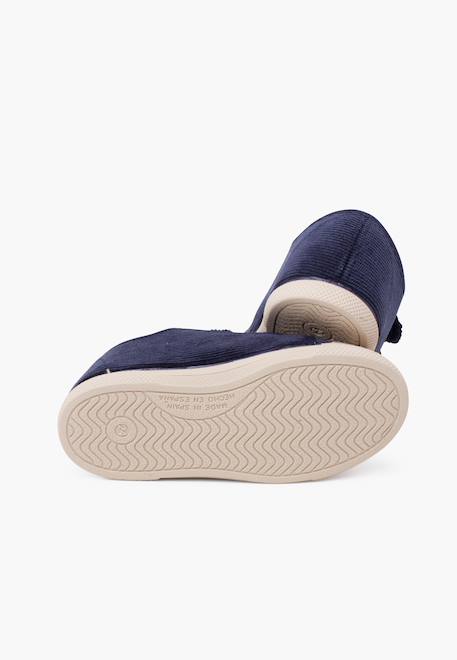 Baskets en velours côtelé avec bout en caoutchouc et double fermeture Bleu marine+Gris+Taupe 3 - vertbaudet enfant 