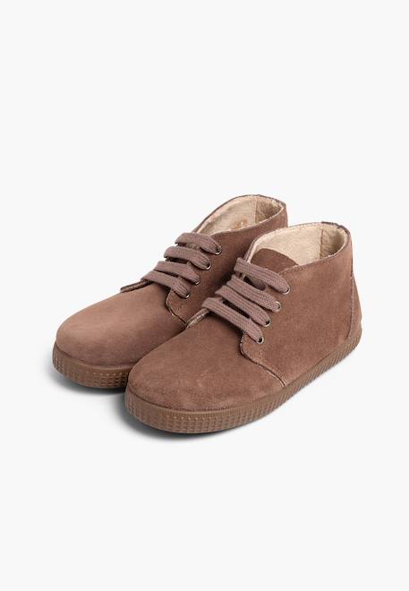 Bottes fourrées pour enfant à lacets Bleu+Bleu marine+Bordeaux+Camel+Taupe+Vert 28 - vertbaudet enfant 