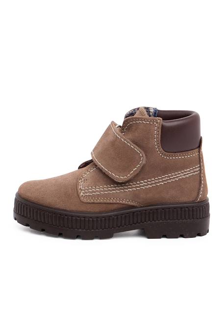 Bottes à semelle de piste avec coutures fermeture adhérentes Bleu marine+Gris+Taupe 13 - vertbaudet enfant 