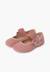Chaussures babies bride froncée et nœud pour fille Bleu marine+Gris+Rose+Sable 16 - vertbaudet enfant 