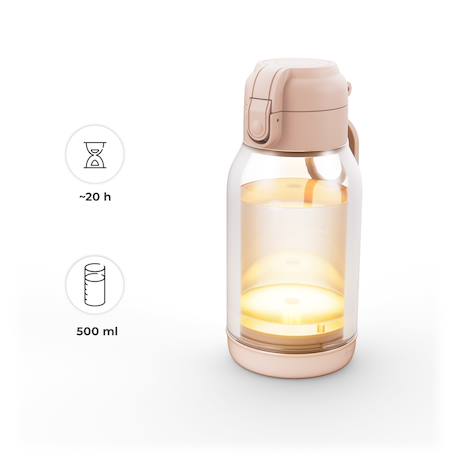 Chauffe-Biberon Mobile Kinderkraft GAJA 2 en 1 avec Thermos 500 ml, Écran Numérique, Chauffe Rapide et Maintien au Chaud 20 h Beige+Vert 5 - vertbaudet enfant 