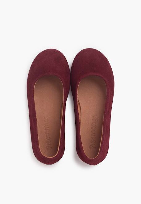 Ballerines plates en suède pour filles s Bordeaux+Gris foncé+Taupe 5 - vertbaudet enfant 