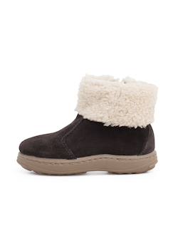 Chaussures-Botte de sport avec fermeture éclair et semelle en peau de mouton
