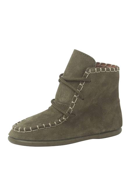 Bottes en suède style mohican pour enfants Camel+Gris foncé+Vert 14 - vertbaudet enfant 