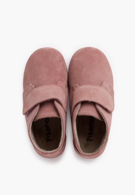 Bottines à brides larges adhérentes en fourrure Bleu+Bleu marine+Camel+Gris+Rose+Taupe 29 - vertbaudet enfant 