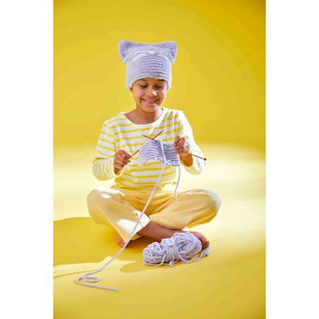 Bonnet à tricoter petit chat MULTICOLORE 6 - vertbaudet enfant 