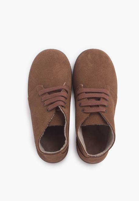 Bottes fourrées pour enfant à lacets Bleu+Bleu marine+Bordeaux+Camel+Taupe+Vert 23 - vertbaudet enfant 