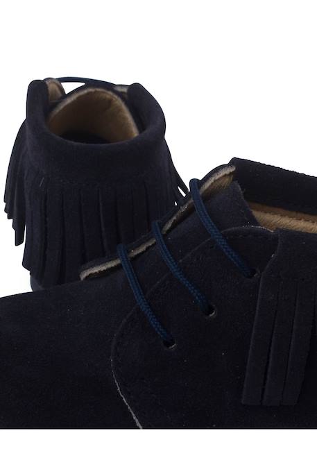 Bottes frangées à lacets premiers pas Bleu marine+Gris+Marron+Rose+Taupe 6 - vertbaudet enfant 