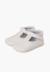 Salomés en cuir avec fermeture scratch Beige+Blanc+Bleu marine+Couleur cuir+Gris 4 - vertbaudet enfant 