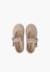 Chaussures babies bride froncée et nœud pour fille Bleu marine+Gris+Rose+Sable 23 - vertbaudet enfant 