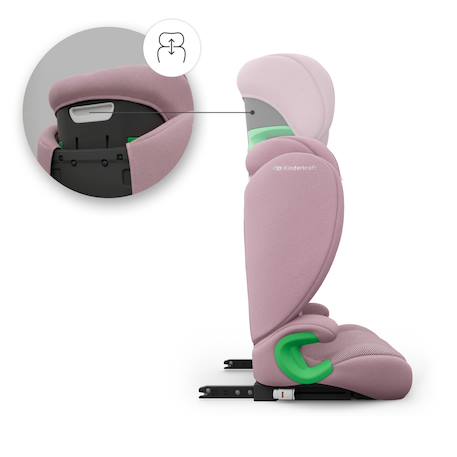 Siège auto JUNIOR FIX 2 PLUS 100-150 cm, isofix, protections latérales sps, appuie-tête réglable, confort air flow Black+Green+Grey+Pink 24 - vertbaudet enfant 