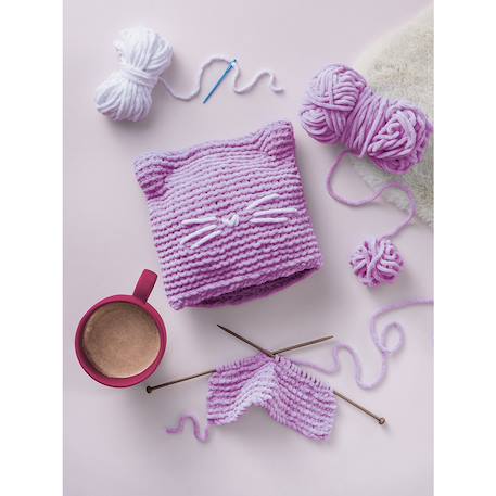 Bonnet à tricoter petit chat MULTICOLORE 5 - vertbaudet enfant 