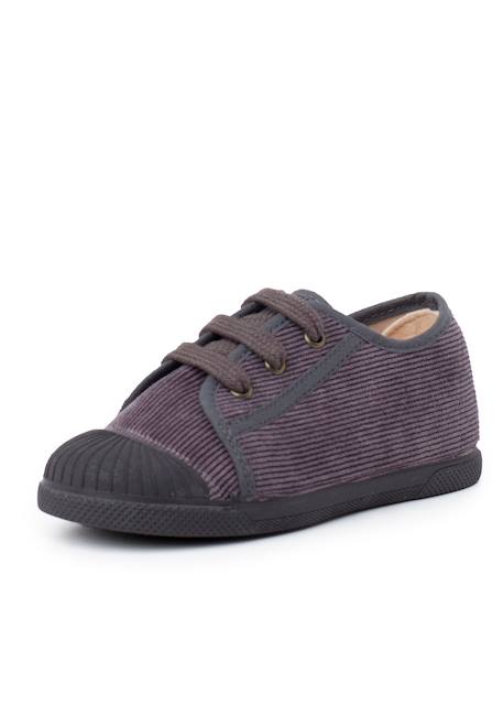 Baskets en velours côtelé avec bout en caoutchouc Bleu marine+Gris+Taupe 8 - vertbaudet enfant 