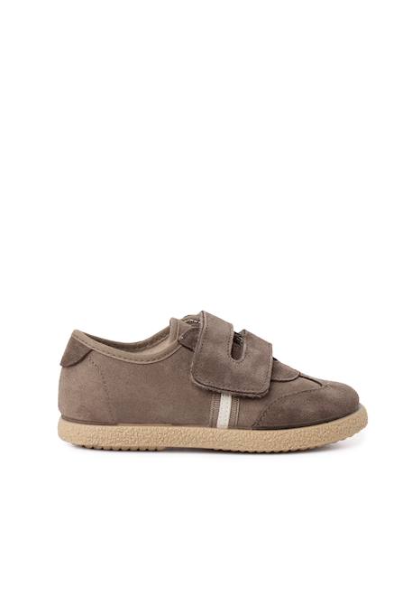Chaussures pour garçon avec fermeture à l'avant avec sangle adhérente Bleu marine+Gris+Taupe 13 - vertbaudet enfant 