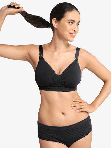 Soutien-gorge grossesse et allaitement sans coutures Carri-gel Blanc+Noir 7 - vertbaudet enfant 