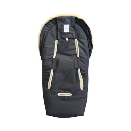 Chancelière pour siège auto en peau d'agneau EMMY anthracite+gingembre+gris clair chiné+kaki 4 - vertbaudet enfant 