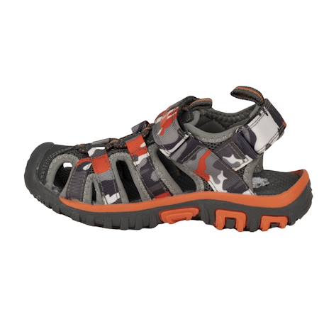 Sandales synthétique jaime Gris / orange 3 - vertbaudet enfant 