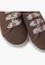 Baskets à lacets fleurs en serratex Taupe+Vieux rose 6 - vertbaudet enfant 