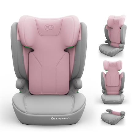 Siège Auto Kinderkraft I-SPARK 2 PLUS i-Size 100-150 cm 2 en 1 avec Booster, H-GUARD, SPS et Appuie-Tête 10 Positions Gris+Noir+Rose+Vert 13 - vertbaudet enfant 