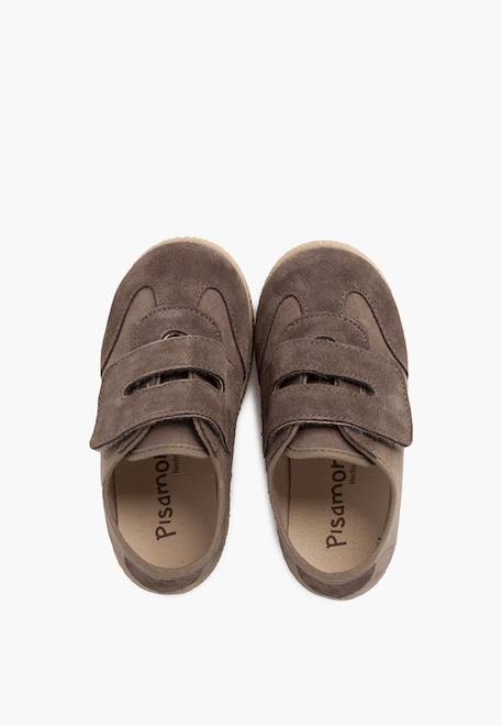 Chaussures pour garçon avec fermeture à l'avant avec sangle adhérente Bleu marine+Gris+Taupe 17 - vertbaudet enfant 