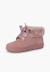 Bottines en suède fille col fourrure lacets en satin Bleu marine+Gris+Marron+Rose+Taupe 20 - vertbaudet enfant 