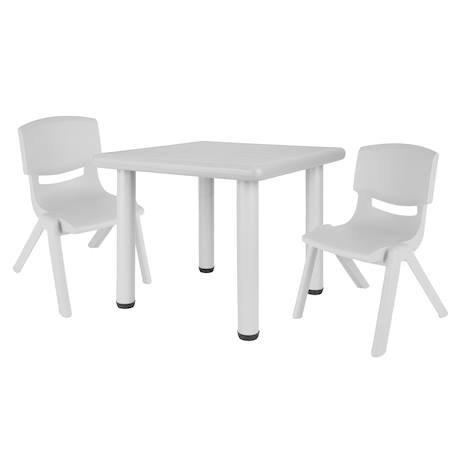 Table enfant avec 2 chaises Bleu clair et gris+Gris+Rose et gris+Vert 6 - vertbaudet enfant 