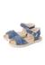 Sandale en suède brides croisées et semelle en jute Bleu+Camel 4 - vertbaudet enfant 