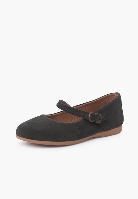 Chaussures babies en suéde et à boucle fine Vert 2 - vertbaudet enfant 