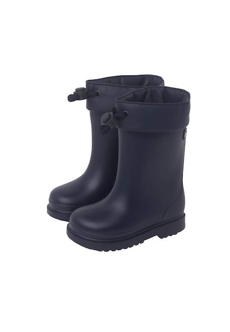 Bottes de pluie doublure intérieure en polaire fermeture ajustable Bleu marine+Fucsia 4 - vertbaudet enfant 