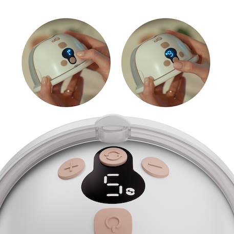 Tire-lait électrique simple MAMAFLOW 4 modes, 9 intensités, mémoire des réglages, sans fil usb-c, compact et silencieux Gold+Pink 4 - vertbaudet enfant 