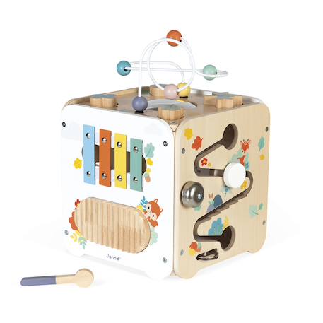 Grand cube d'activitès en bois  pure Multicolore 6 - vertbaudet enfant 