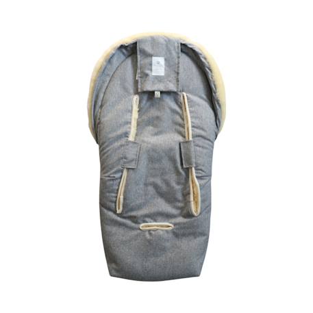 Chancelière pour siège auto en peau d'agneau EMMY anthracite+gingembre+gris clair chiné+kaki 12 - vertbaudet enfant 