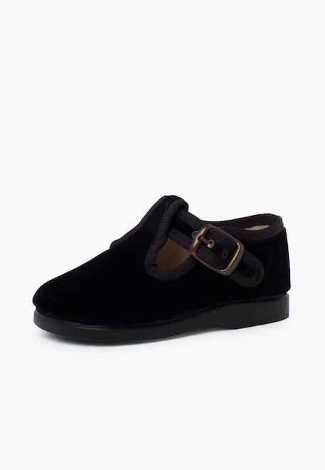 Salomés velours boucle Bleu marine+Gris+Noir 14 - vertbaudet enfant 
