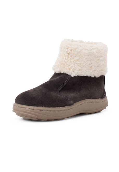 Botte de sport avec fermeture éclair et semelle en peau de mouton Bleu marine+Gris 7 - vertbaudet enfant 