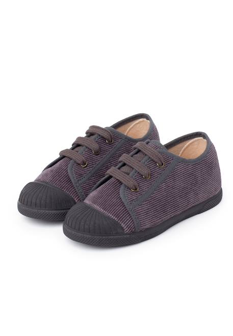 Baskets en velours côtelé avec bout en caoutchouc Bleu marine+Gris+Taupe 10 - vertbaudet enfant 