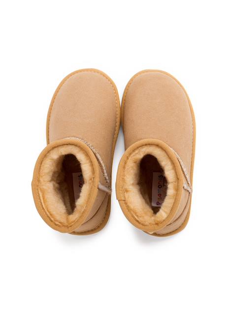 Low boots type australien enfants Bleu marine+Camel+Gris 12 - vertbaudet enfant 