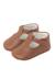 Salomés en cuir avec fermeture scratch Beige+Blanc+Bleu marine+Couleur cuir+Gris 22 - vertbaudet enfant 