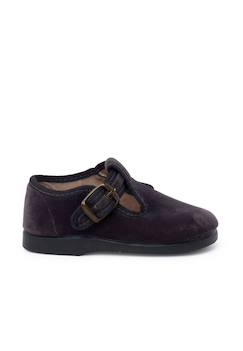 Chaussures-Salomés velours boucle