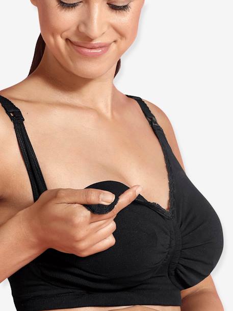 Soutien-gorge rembourré grossesse et allaitement sans coutures Carri-gel noir 4 - vertbaudet enfant 