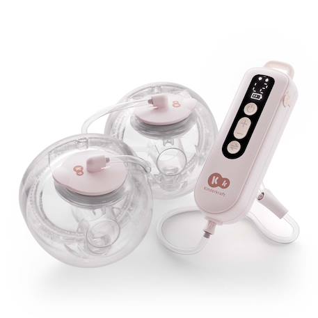Tire-Lait Électrique Double Kinderkraft GENTLEFLOW avec Mémoire des Réglages, Batterie USB-C et 3 Modes de Tirage Gold+Pink 8 - vertbaudet enfant 