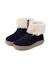 Botte de sport avec fermeture éclair et semelle en peau de mouton Bleu marine+Gris 4 - vertbaudet enfant 