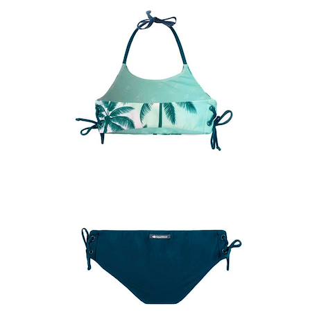 Ensemble bikini synthétique hali Bleu sarcelle / bleu marine 2 - vertbaudet enfant 