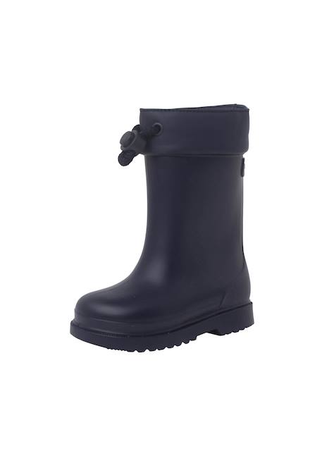 Bottes de pluie doublure intérieure en polaire fermeture ajustable Bleu marine+Fucsia 2 - vertbaudet enfant 