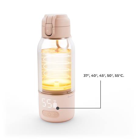 Chauffe-Biberon Mobile Kinderkraft GAJA 2 en 1 avec Thermos 500 ml, Écran Numérique, Chauffe Rapide et Maintien au Chaud 20 h Beige+Vert 4 - vertbaudet enfant 